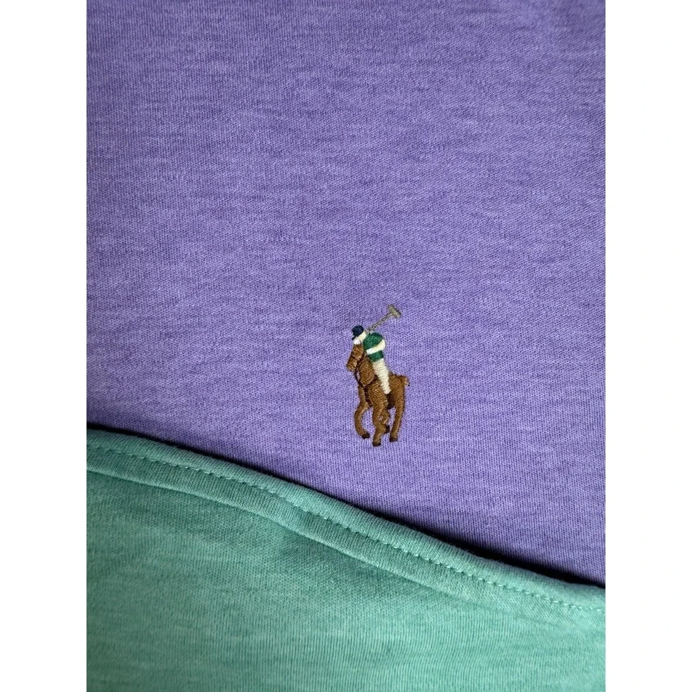 LOT OF 2 Polo Ralph Lauren Polo Shirts S/S Flesh Pony Green & Purple 2XLT Boxy**